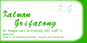 kalman grifatong business card